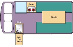 Campervan Floor Layout Day